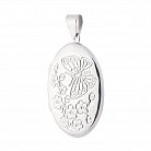 Срібний кулон для фотографії "Квітка і метелик" 132655 от ювелирного магазина Оникс