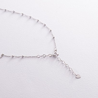 Колье "Шарики" в белом золоте кол02409 №5