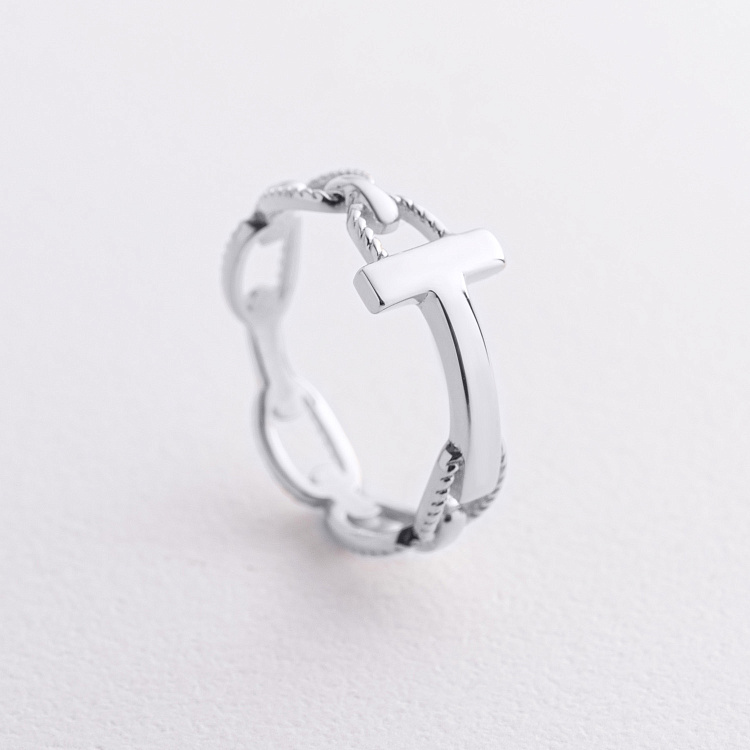 Каблучка "Tiana" у білому золоті к08351 від ювелірного магазину Онікс - 1