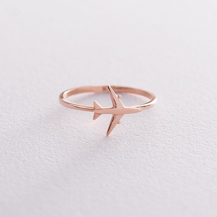 Золотое кольцо "Самолетик" к06333 от ювелирного магазина Оникс