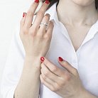 Срібний перстень з фіанітами 111336 от ювелирного магазина Оникс - 3