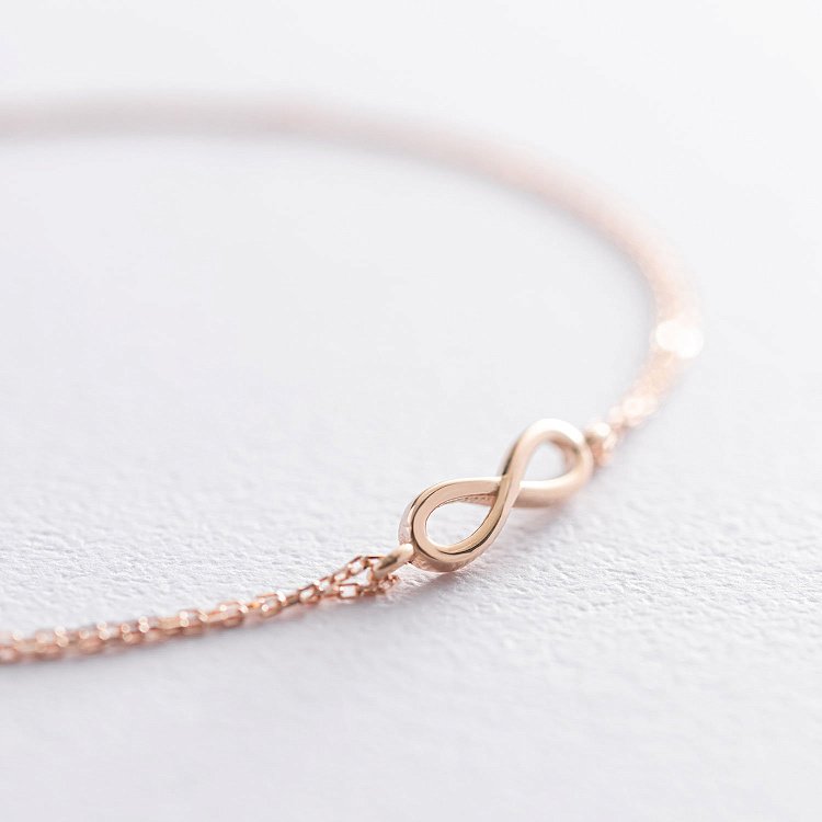 Золотой браслет "Бесконечность" б04545 от ювелирного магазина Оникс - 2