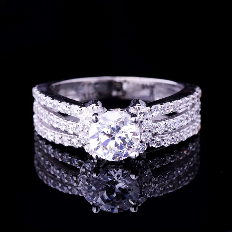 Каблучка (фіаніти) к01695ж від ювелірного магазину Онікс - 6