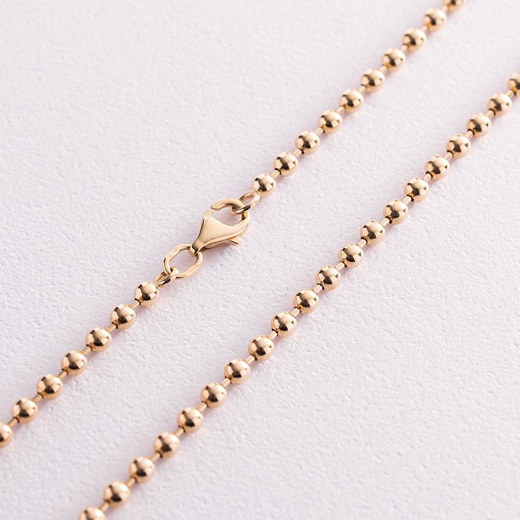 Шариковая цепочка в желтом золоте ц00427 от ювелирного магазина Оникс