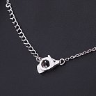 Серебряное колье с перламутром и фианитами 18211 от ювелирного магазина Оникс - 2