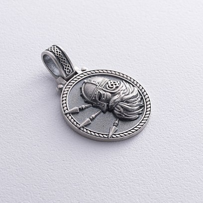 Срібний кулон "Воїн" з чорнінням 292 №6