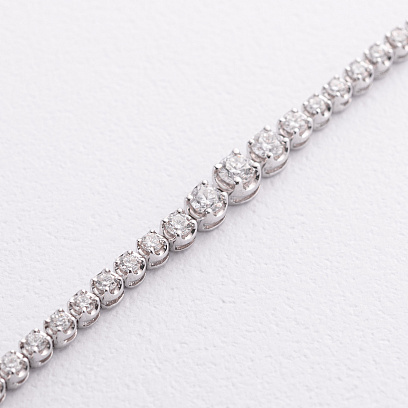 Браслет в белом золоте с бриллиантами бб0054ca №4