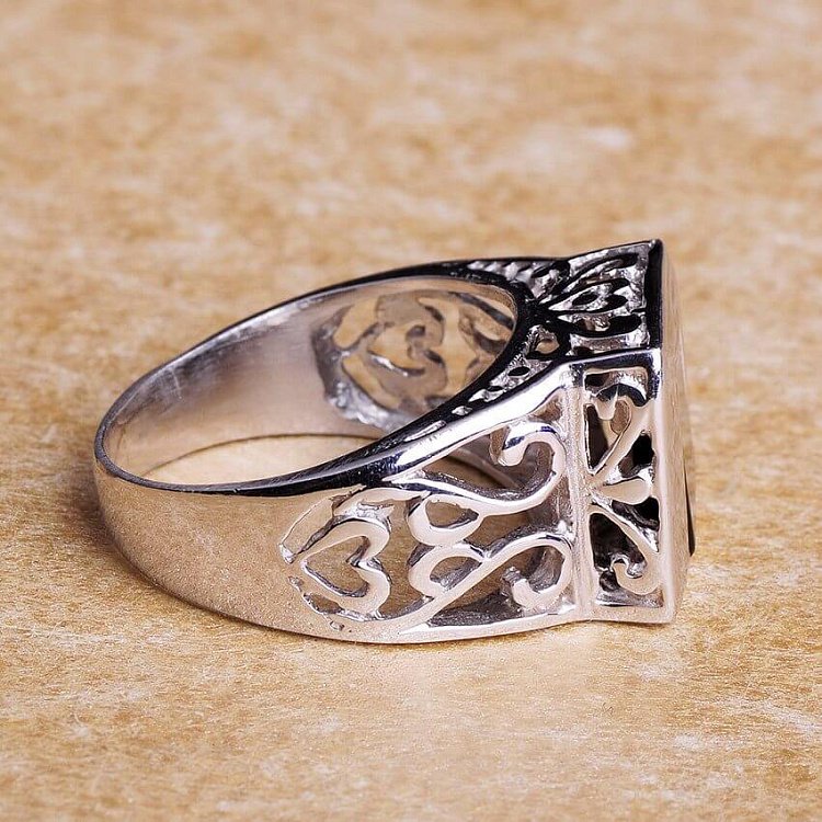 Серебряная печатка мужская 111311 от ювелирного магазина Оникс - 2