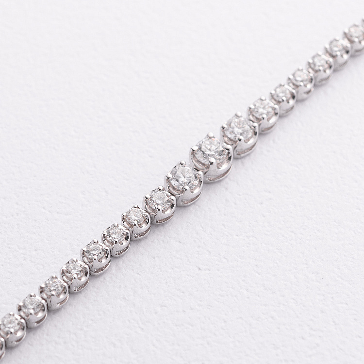 Браслет в белом золоте с бриллиантами бб0054ca от ювелирного магазина Оникс - 3