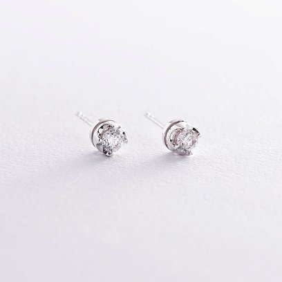 Золоті сережки-пусети (діамант) с172ar