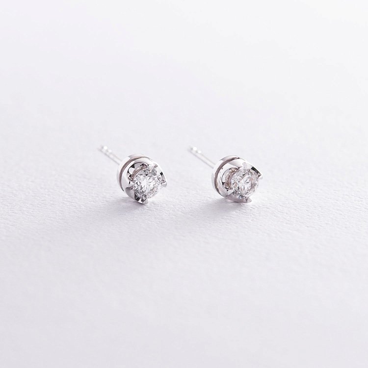 Золоті сережки-пусети (діамант) с172ar від ювелірного магазину Онікс