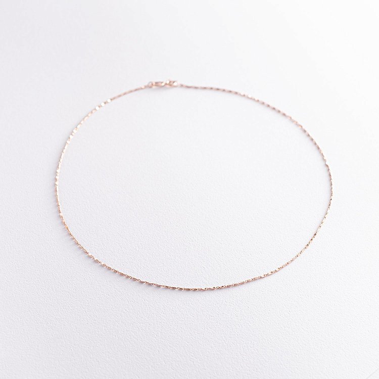 Фантазийная цепочка в красном золоте ц00421 - 3 Фантазийная цепочка в красном золоте ц00421 от ювелирного магазина Оникс - 3