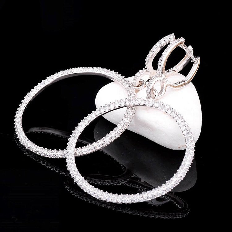 Срібні сережки кільця 121129 від ювелірного магазину Онікс - 3