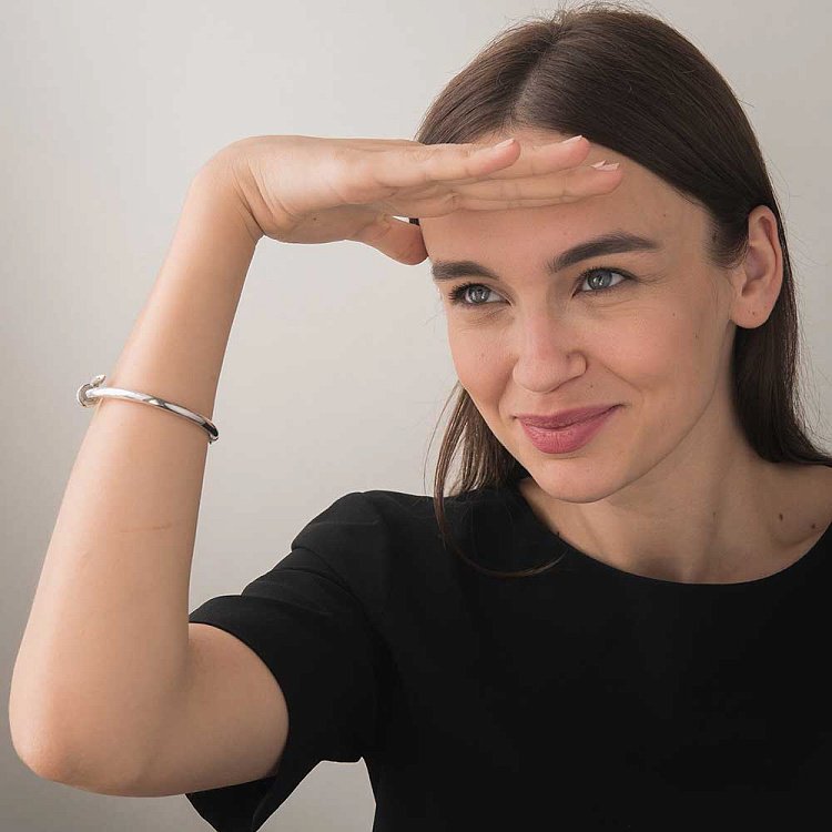 Золотой браслет "Гвоздик" с фианитами б02242 от ювелирного магазина Оникс - 4