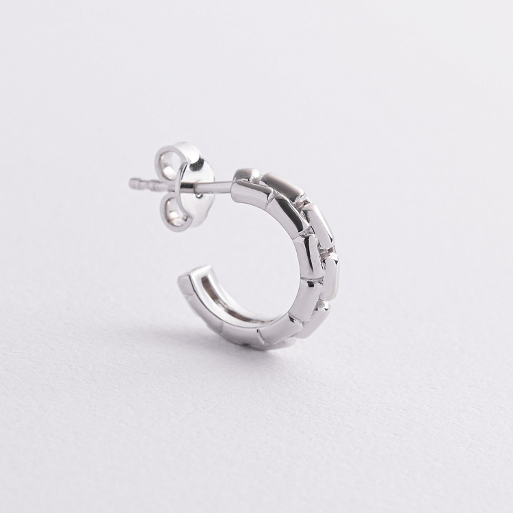 Мужская моносерьга "Цепочка" в серебре Zancan ESO005 от ювелирного магазина Оникс - 2