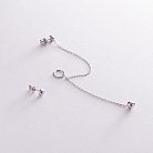 Асиметричні сережки - пусети "Кульки" у сріблі (сережка - каффа) 902-01400 от ювелирного магазина Оникс - 5