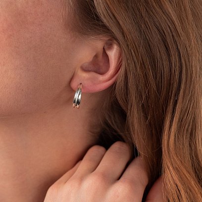 Серебряные серьги - пусеты "Сара" 122999 №3