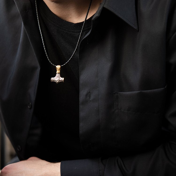 Серебряная подвеска "Молот Тора" 132888 от ювелирного магазина Оникс - 6