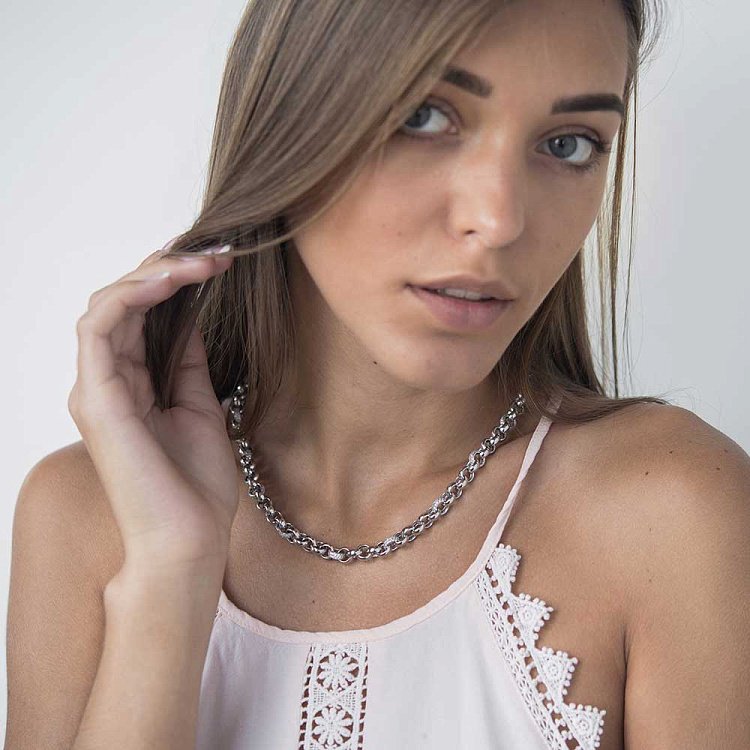 Золоте кольє з фіанітами кол00798 від ювелірного магазину Онікс - 3