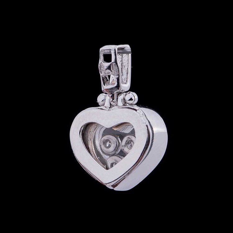 Золота підвіска "Серце" з фіанітами п02496 від ювелірного магазину Онікс - 2