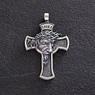 Срібний хрест "Портрет Ісуса Христа у терновому вінці" 133171 от ювелирного магазина Оникс - 4