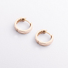 Серьги - кольца в желтом золоте с09661 от ювелирного магазина Оникс - 1