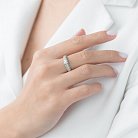 Кольцо в белом золоте с бриллиантами кб0100he от ювелирного магазина Оникс - 3