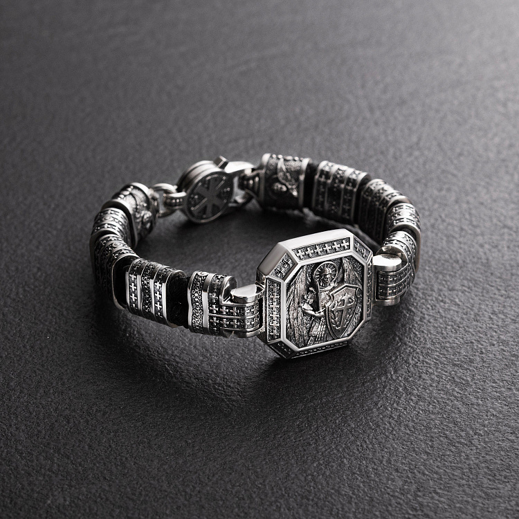 Серебряный браслет "Архангел Михаил" 1911 от ювелирного магазина Оникс