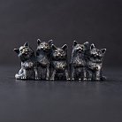 Срібна фігура ручної роботи "Кошенята" 23114 от ювелирного магазина Оникс