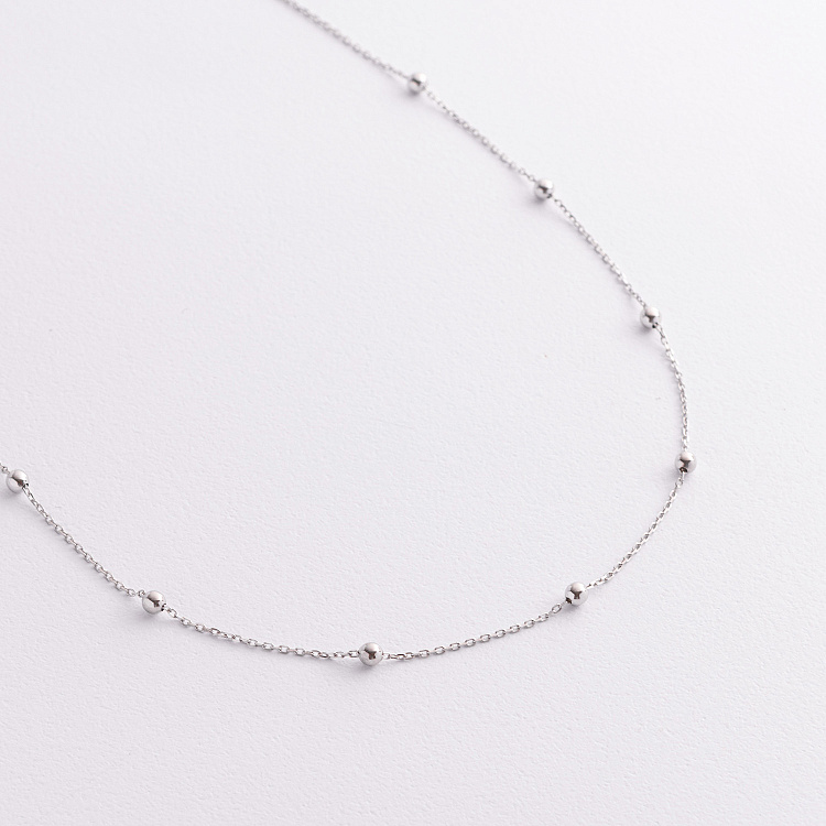 Кольє "Кульки" в білому золоті mini кол02648 від ювелірного магазину Онікс