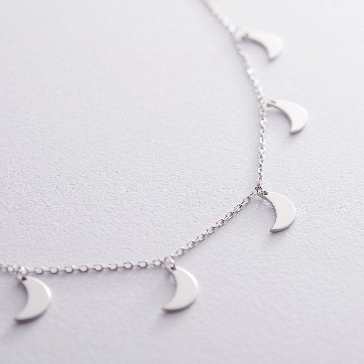 Серебряное колье "Луна" (9 шт) 18930 от ювелирного магазина Оникс - 2