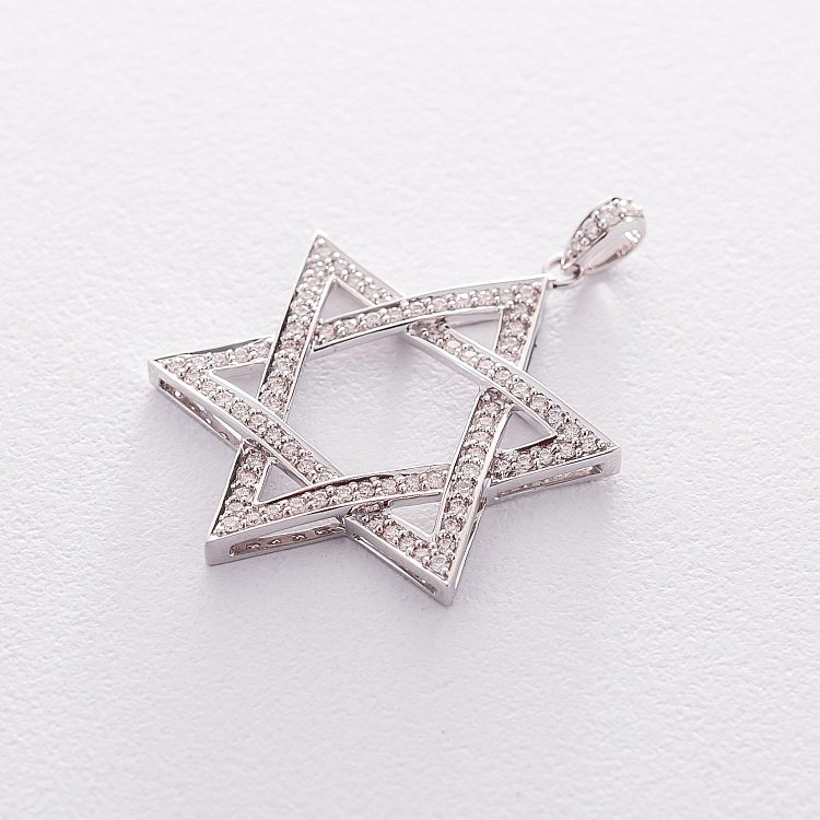 Золотая подвеска "Звезда Давида" с бриллиантами пб0194no от ювелирного магазина Оникс - 1