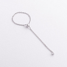 Срібна каблучка "Кулька на ланцюжку" 901-01625 от ювелирного магазина Оникс - 1