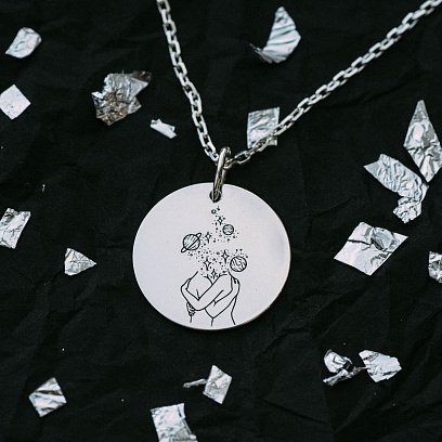 Срібний кулон "Ти мій всесвіт" 133090всел №6