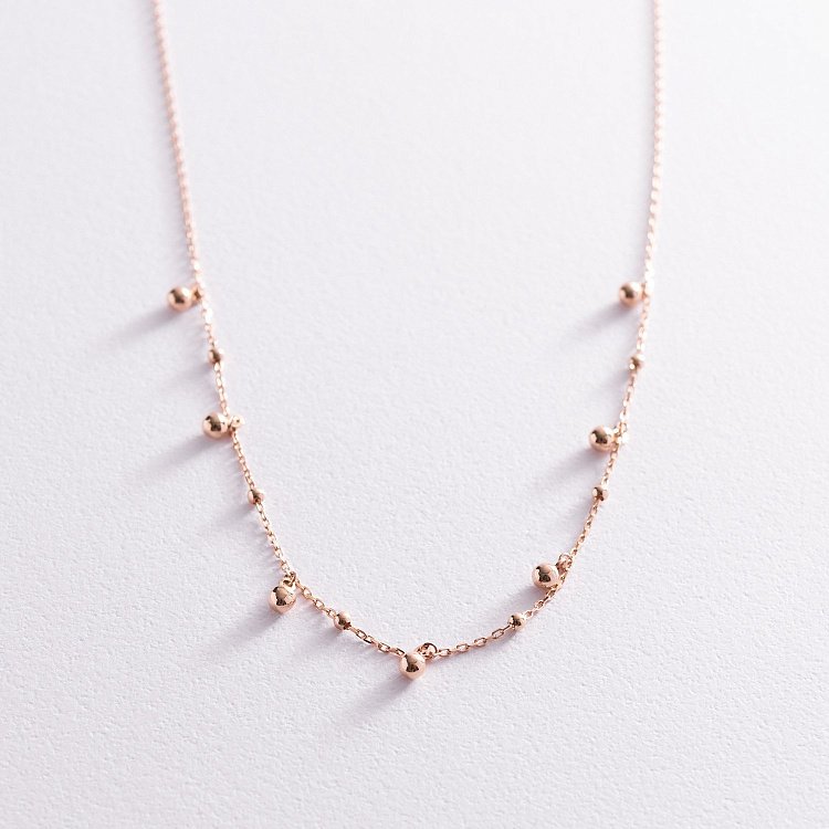 Колье "Шарики" в красном золоте кол01951 от ювелирного магазина Оникс - 1