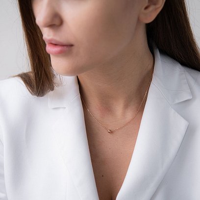 Колье "Шар" в красном золоте (0.5 см) кол01760 №7