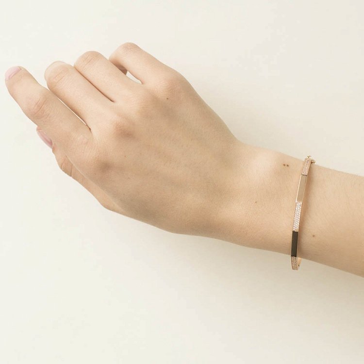 Золотий браслет з фіанітами б03354 від ювелірного магазину Онікс - 2