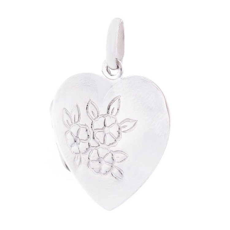 Серебряный кулон "Сердечко" для фотографии 132837 от ювелирного магазина Оникс
