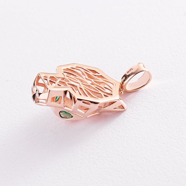 Подвеска "Пантера" в красном золоте (фианиты) п03552 от ювелирного магазина Оникс - 4