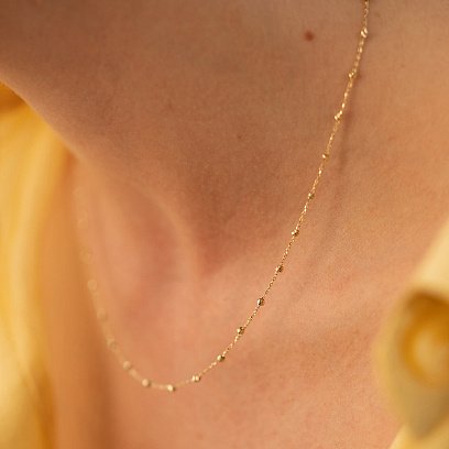 Кольє "Кульки" у жовтому золоті кол02408 №7