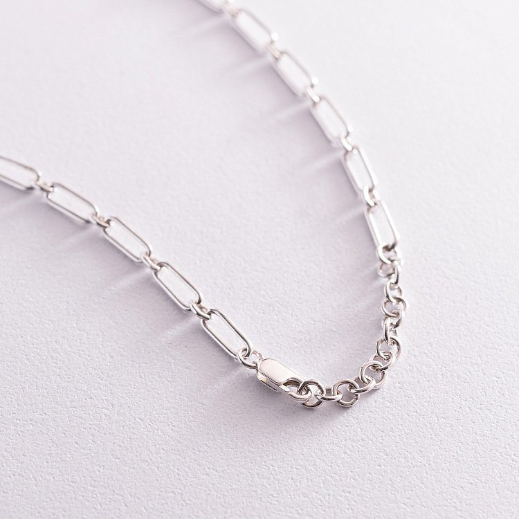 Серебряное колье "Цепочка с монетой" (возможна гравировка) 181186 от ювелирного магазина Оникс - 11