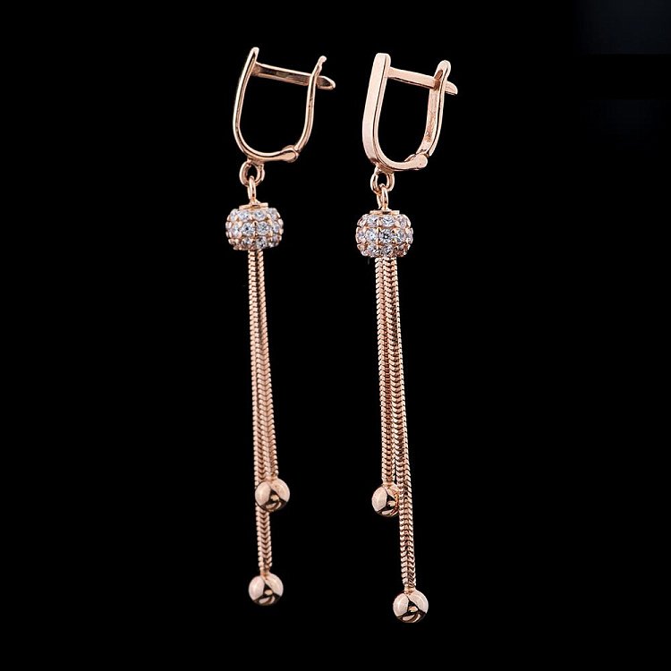 Золоті сережки (фіаніти) с02811 від ювелірного магазину Онікс - 1