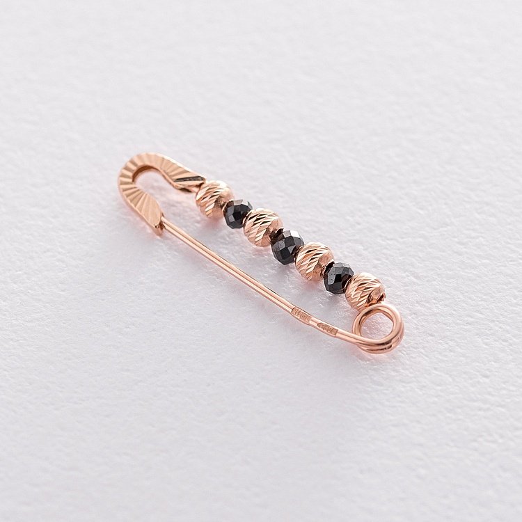 Золота шпилька "Кульки" з фіанітами 2.7 см зак00292 від ювелірного магазину Онікс