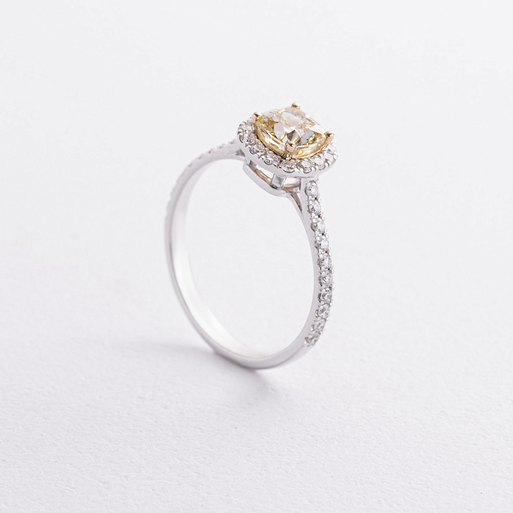 Золотое кольцо с бриллиантами 245111121 от ювелирного магазина Оникс - 3