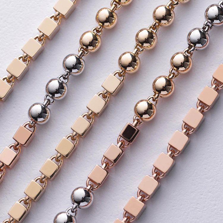 Браслет "Кубики" в червоному золоті б04371 від ювелірного магазину Онікс - 2