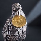 Срібна фігура ручної роботи "Папуга на гаманці з монетами" сер00019 от ювелирного магазина Оникс - 1