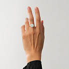 Золота каблучка "Квіточка" з діамантами кб0653cha от ювелирного магазина Оникс - 1