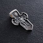 Крестик из серебра (чернение) "Распятие. Архангел Михаил" 13353 от ювелирного магазина Оникс - 2