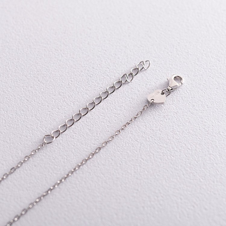 Серебряное колье "Спичка" (черные фианиты) 181100 от ювелирного магазина Оникс - 3