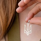 Серебряная подвеска Герб Украины "Тризуб" 131741 от ювелирного магазина Оникс - 2